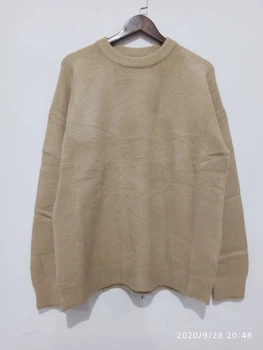 IEFB /pánskeho oblečenia kolo golier sveter 2020 jeseň zimné móda kórejský štýl, veľkosť voľné pletené dlhý rukáv topy 9Y3249