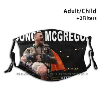 Conor Mcgregor Prachotesný Non-Jednorazové Úst Tvár Masku Pm2.5 Filtrov Pre Dieťa Dospelých Conor Mcgregor Notoricky Známy Najpredávanejších