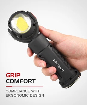 Prenosné COB LED Pracovné svetlo Taktická Baterka 1500mAh USB Nabíjateľné Pozornosti 360° Kontrolné Svietidlo Núdzové Výstražné Horák