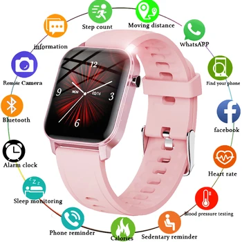 LIGE Nové Úplné Dotykový Displej Smart Hodinky Ženy Šport Srdcovej frekvencie, Krvného Tlaku, Vodotesný IP68 Smartwatch relojes inteligentes