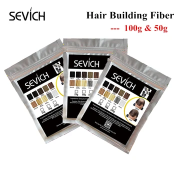 Sevich 100g Vlasov a Vlákien 10 Farba Keratín Hair Budovy Fiber Powder Okamžitý Rast Vlasov Vlákniny Náplň 50g Výrobok pre Starostlivosť o Vlasy