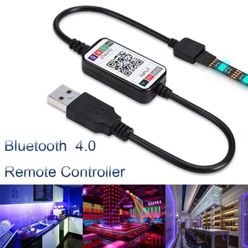 RGB LED Pás Svetla Smart Telefónu Radič Bezdrôtovej APLIKÁCIU Bluetooth 4.0 Ovládanie 5-USB 24V/DC Konektor Pre 4 Pin 5050 RGB Pásy