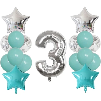 Tiffany modrá Strieborná Baloon Výročia, Narodeniny, Party Dekorácie Balóny chlapec dievča Balóny, Konfety Narodeniny Deco Deti Dospelých