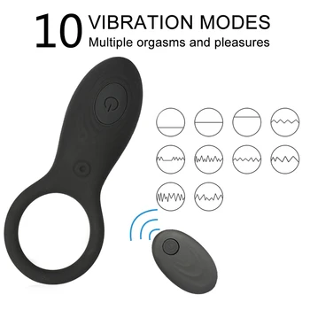 Bezdrôtové diaľkové ovládanie G bod vibrátor pár krúžok, ktorý sa používa pre 10 rýchlosť penis vibrátor, dospelých, hračky pre mužský penis mravnosť pár