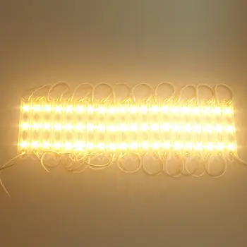 Modulov LED Svetlá SMD 5050 3 LED DC12V Nepremokavé Reklama Dizajn Písmená Lampa Okno Uložiť Modul Svetlo Super Svetlé Teplé