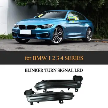 Auto Bočné Zrkadlo LED Dynamický Zapnite Indikátor Signálu Blinker Svetlo Pre BMW 1 2 3 4 Série X1 F20 F21 F22 F30 F31 F34 F32 E84 i3