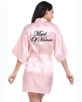 Osobné vytlačené Svadobné Party Šaty Družičky matka nevesty ženícha maid of honor Svadobný Deň dar saténový župan