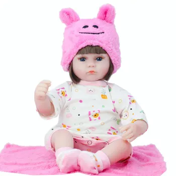 Reborn Baby Doll 42CM Simulované Hračky Pre Dievčatá Sprevádzať Bábika Realisticky Batoľa Modré Oči Bebe Vianočný darček