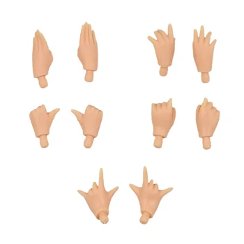 19-Jointed Girl Doll Body Parts and 5 Pairs Hands Set for Blythe Dolls Custom Making Parts Accessory