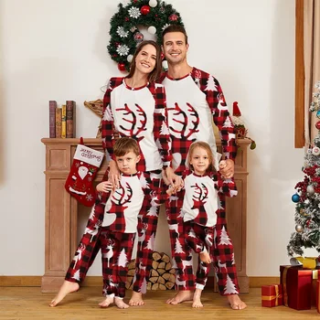 2020 Rodinu Vianočné Pyžamo Nastaviť Rodiny Zodpovedajúce Oblečenie Vianoce, Rodina, Oblečenie Pre Dospelých, Deti Pyžamo Set Baby Romper Sleepwear