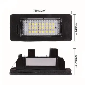 2 Ks/Set Kufri LED špz Osvetlenie 24 Led Lampa pre BMW E39 E60 E90 Rad X M8617