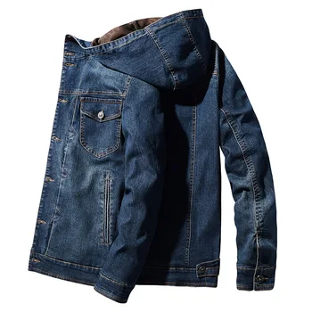 Nové 2020 Mužov Jeans Mens Bundy s Kapucňou Kabát na Jeseň Denim Outwear Muž Vysoko Kvalitné Oblečenie Móda Mužov Streetwear Clothin MY191