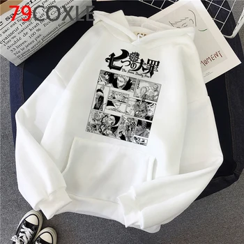 Sedem smrteľných hriechov hoodies mužov harajuku hip hop vytlačené streetwear muž hoddies hoody vytlačené y2k estetické