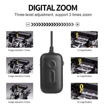 3X Zoom 1920*1080 HD Bezdrôtový Inšpekcie Kamera 2.0 MP 5,5 mm WiFi Borescope Semi-Rigid Had Kamera pre Android & iOS iPhone