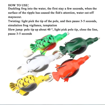 RoseWood Výstroj 3D Samovraždu Kačica 1Pc 65mm 13g Rybárske Lure Umelé Mäkké Kačacie Wobblers Snakehead Žaba Kapor Bass Fishing