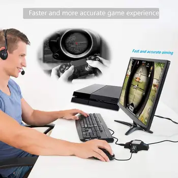 Gamepad Radič Converter Pre PS4 Pre Prepnutie/Xbox/PS3/4 Klávesnice, Myši Adaptér Hra Rukoväť S Prispôsobené Tlačidlo