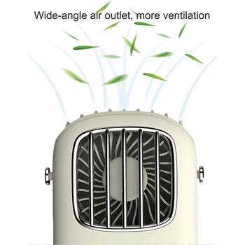 Krku Visí Mini Ventilátor Cestovné Vonkajšie Prenosné Ploche Malých Fanúšikov Leteckých Chladnejšie Letné Ručné Ventilátor Ventilateur Nabíjateľná