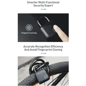 Smart Thumbprint Dvere visacie zámky Nabíjateľná Dverí Zamky Odtlačkov prstov Smart Visiaci zámok, USB Keyless Rýchle Odomknutie Drop Shipping