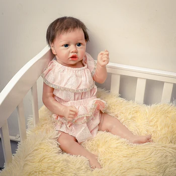 Nové Celého Tela Silikónové Bábiky Baby Girl Pouting Reborn Babe Bábika Realisticky Novorodenca Batoľa, Bábiky, Hračky Znovuzrodené Deti Pre Deti