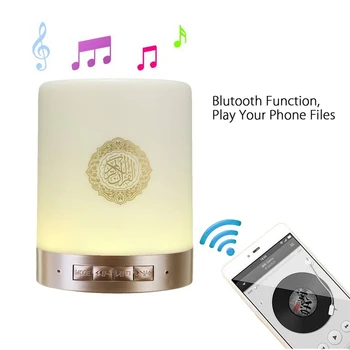 Farebné USB, FM Rádio, Nastaviteľný Malá LED Lampa Bluetooth Reproduktor Dotykový Diaľkové Ovládanie Darček Domácej Bezdrôtovej Korán, Prenosné MP3
