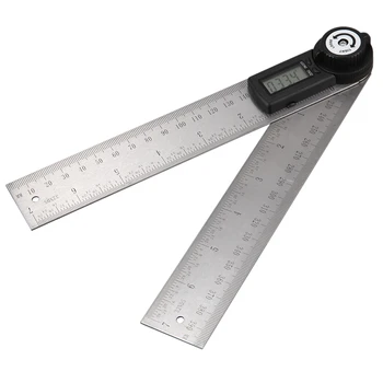 200 mm Digitálne Uhlomery Uhlové Pravítko 8 cm Uhol Finder Meter Nehrdzavejúcej Ocele 360 Stupeň Goniometer Inclinometer