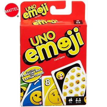 Mattel Hry UNO Emodži Multiplayer Strany Rodiny Voľný čas UNO Poker Party Platiť Dosková Hra Karty