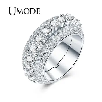 UMODE Otočná Prstene pre Ženy Trendy Zirkón Prst Prstene Snubné Prstene Femme Luxusné Šperky, Zásnubné Drop Shipping UR0573