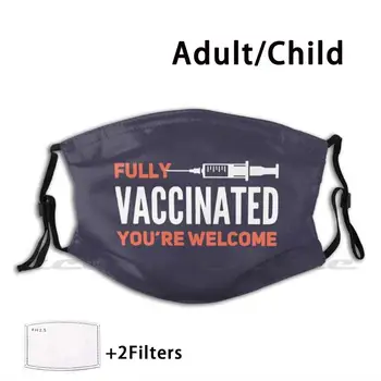 Pro Vakcína Plne Očkované, Maska Handričkou Umývateľný DIY Filter Pm2.5 Dospelých, Deti Vakcíny Vakcíny Plne Očkované, Očkované Pro
