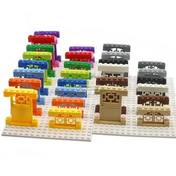 MARUMINE Dvere 1x4x6 Oknom A rámom 4x3 Stavebné Bloky Mestskej Časti Klasické Tehly Konštrukcia Vzdelávacie Hračky