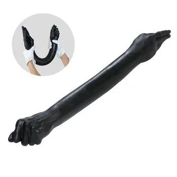 Black obrovský dvojité päsť dildo super dlhé rameno päsť G bod penis vloženie žena masáž, masturbácia, sexuálne hračky, dospelých, sexuálne hračky