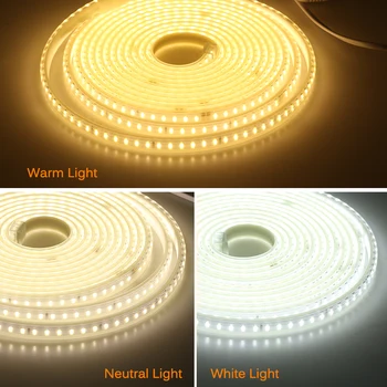 Vysoký Jas 220V 120leds/m LED Pás Mäkké Osvetlenie Nie je Oslňujúci Flexibilné LED Svetlo Bezpečnosti Nepremokavé Vonkajšie Použitie LED Pásy
