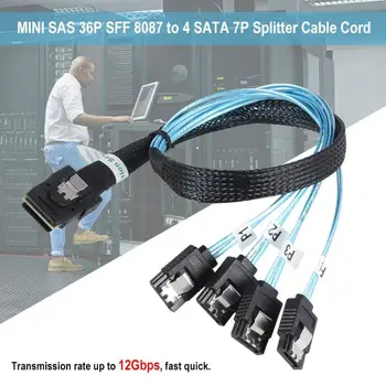 Mini SAS 36Pin SFF-8087 Mužov a 4 SATA 7Pin Splitter Adaptér Kábel 0.5 m 12Gbps Pevný Disk pre Prenos Dát Splitter Kábel
