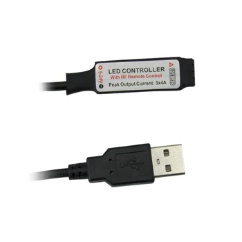 RGB Controller USB 5-24V LED Pásy Svetla Radič 10key RF Diaľkové LED Regulátor pre 5050 3528 RGB LED Svetlo