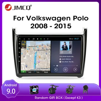 JMCQ Andriod 9.0 RDS DSP autorádia Pre Volkswagen Polo 2008-Multimediálny Prehrávač GPS Navigaion 2 Din T9 4G+64 G Rozdelenej Obrazovky