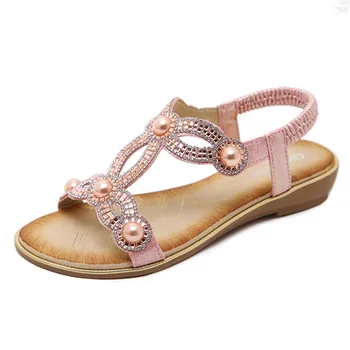 MVVJKE Európskej Módne Sandále Kvet Lištovanie Crystal Drahokamu Luxury Diamond Vysoko Kvalitné Dámske Sandále Veľkosť 35-42