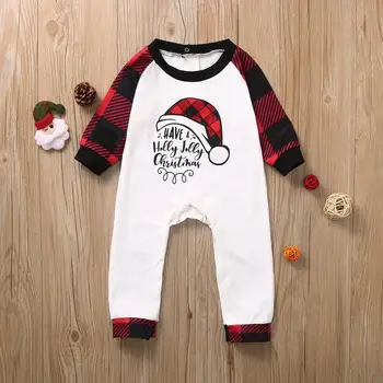 Vianočné Červená Zodpovedajúce Rodiny Teplé Oblečenie Bežné Pyžamo Sleepwear Tlač Medveď Rodinu, Mamu, Otca, Dieťa, Dieťa Nový Rok Darček Odev