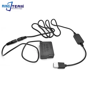 USB Kábel + DMW-DCC8 Hodí Power Bank pre Panasonic DMC-FZ1000 FZ2000 FZ2500 FZ300 G7 G6, G5 GH2 FZH1 GH2S GX8 G80 G81 G85 Fotoaparát