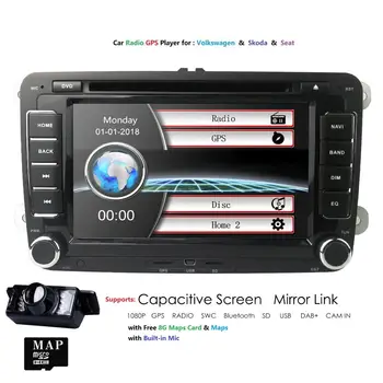 Auto dvd prehrávač 7 palcový WIN CE rádio stereo GPS navigácia pre VW Passat CC Golf 5 6 Cabriolet Tiguan Jetta, Polo Sedan Bora, Sharan
