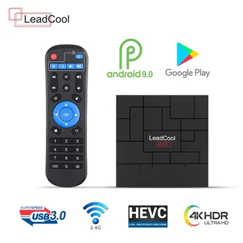 Android 9.0 Leadcool Max Smart TV box RK3318 4K 64 g 4G USB 3.0 Media Player Dual-Band wifi Android Leadcool Max set-Top-box