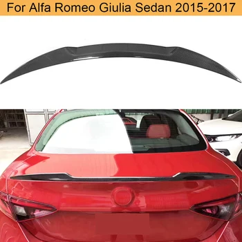 Carbon Fiber Auto Zadný Kufor Spojler Krídlo pre Alfa Romeo Giulia Sedan 4 Dvere-2017 Quadrifoglio TI Verde Zadný Spojler batožinového priestoru