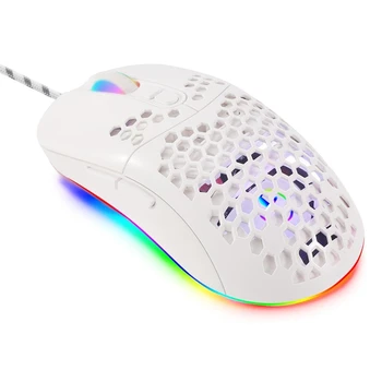 7200DPI USB Wired Mouse Optical Gaming Honeycomb Shell Myší RGB LED Podsvietenie L9CA