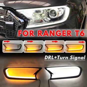 3 Štýl 2x LED Vedúci Svetlo Predné Shell Kryt Výbava Pre FORD RANGER T6 WILDTRAK 2016 2017 2018 ABS Lampa Odsávače pár