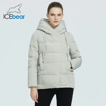 ICEbear 2020 nové zimné žien kabát značky oblečenie bežné ženské teplá zimná bunda dámy krátke vetrovka s kapucňou GWD19011D