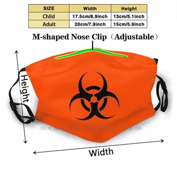 Biohazard Masku Na Tvár Vytlačiť Opakovane Pm2.5 Filtra DIY Úst Maska Deti Bio Nebezpečenstvo Jedovaté Pôrodu Nemesis Rádioaktívneho Jadrového