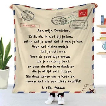 Flanelové Deka Air Mail 3D Tlač Gauč v Teple Deti Deka bytový Textil španielsky a francúzsky List Tlač Deka