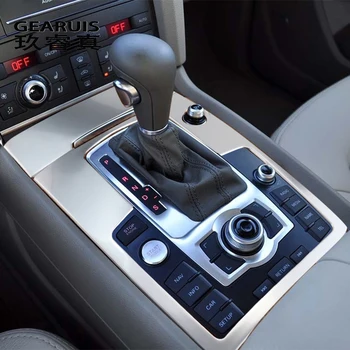 Auto Styling Multimediálne Handrest Panel výzdoba Zahŕňa Nálepky Výbava Pre Audi Q7 4l nerezový interiér Auto Príslušenstvo