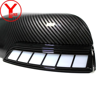 YCSUNZ Beží LED ABS uhlíkových vlákien styling zrkadlá kryt wildtrak Dvojlôžkové Kabíny s svetlá Na Ford Ranger t6 t7 t8 2012-2020