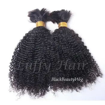 Kinky Afro Kučeravé Ľudské Vlasy Voľne Na Pletenie mongolskej Remy Ľudské Pletenie Väčšinu Vlasy Bez Útku 4B 4C 3pieces/Veľa