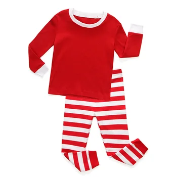 Móda Nové Deti Vianočné Sleepwear Dieťa Vianočné Pajama Nastaví Celý Rukáv Prekladané Vianočné Pyžamá pre 2-8Years Pijamas
