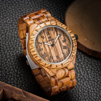Módne pánske hodinky retro štýl vzácny drevený náramkové hodinky Pánske luxusné strážca pozerať prírodné drevené hodinky Relogio.